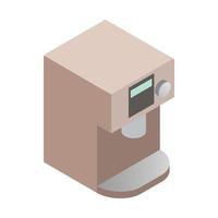 icône de machine à café, style 3d isométrique vecteur