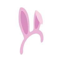 icône d'oreilles de lapin rose, style 3d isométrique vecteur