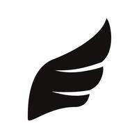 icône de l'aile noire, style simple vecteur