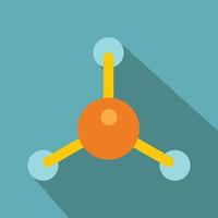 icône plate de molécule vecteur