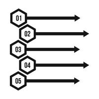 concept d'entreprise avec 5 options, pièces, étapes vecteur