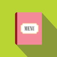 icône plate de menu de restaurant vecteur