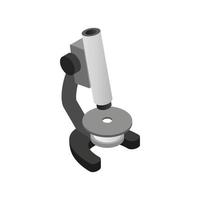 icône de microscope, style 3d isométrique vecteur