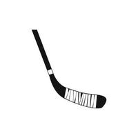 icône simple bâton de hockey noir vecteur