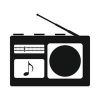icône radio, style simple vecteur