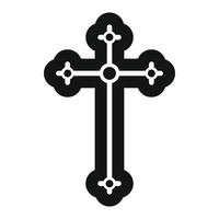 symbole religieux de l'icône du crucifix vecteur