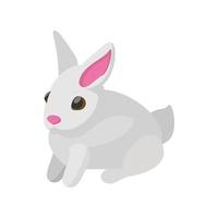 icône de dessin animé de lapin de pâques vecteur