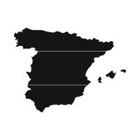 carte de l'icône simple de l'espagne vecteur