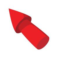 icône de dessin animé de rendu de flèche rouge vecteur