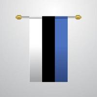 drapeau suspendu estonie vecteur
