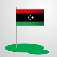 mât du drapeau de la libye vecteur