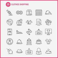 icône de ligne de magasinage de vêtements pour l'impression Web et le kit uxui mobile tel que les achats en ligne mobiles sous le fichier d'usure vecteur de pack de pictogrammes beauté dollar