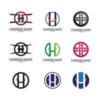 h lettre logo design vecteur identité icône signe
