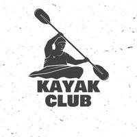 club de kayak. illustration vectorielle. vecteur