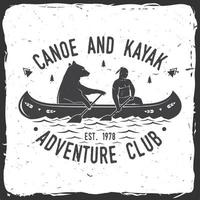 club de canoë-kayak. illustration vectorielle. vecteur