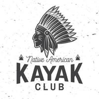 club de kayak. illustration vectorielle. vecteur