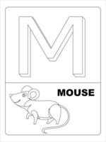alphabet, animal, coloriage, page, pour, enfants, dessin trait vecteur
