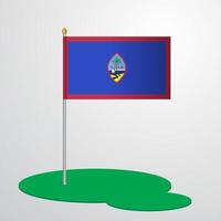 mât de drapeau de la guam vecteur