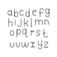 vecteur d'art en ligne abc, lignes simples utilisées pour créer des lettres, illustration