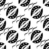 motif géométrique sans couture illustration vectorielle monochrome vecteur