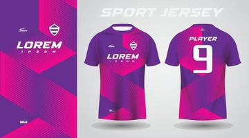 conception de maillot de sport rose violet vecteur