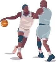 athlètes basketteurs. illustration vectorielle vecteur