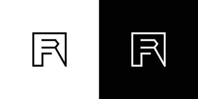 création de logo initiales lettre rf moderne et sophistiquée vecteur
