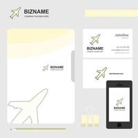 couverture de fichier de logo d'entreprise d'avion carte de visite et illustration vectorielle de conception d'application mobile vecteur