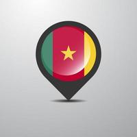 broche de la carte du cameroun vecteur