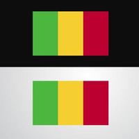 conception de bannière drapeau mali vecteur