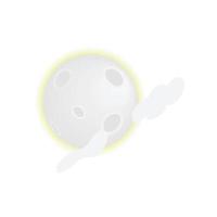 icône 3d isométrique de la pleine lune vecteur