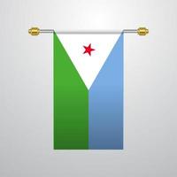 drapeau suspendu djibouti vecteur