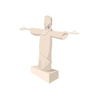 statue de jésus christ, icône de rio de janeiro vecteur