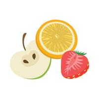 icône de saveur de fruit, style cartoon vecteur