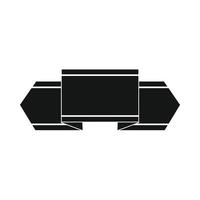 icône de ruban noir, style simple vecteur