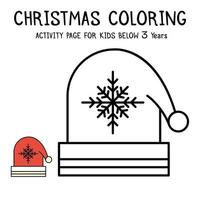 Livre d'activités de coloriage de Noël pour les enfants de moins de 3 ans vecteur