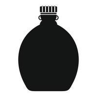 icône simple noire de fiole touristique vecteur