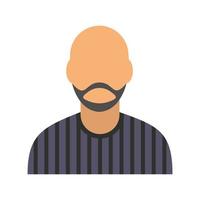 homme avec icône avatar barbe vecteur