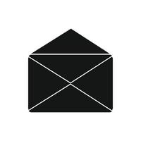 icône d'enveloppe ouverte, style simple vecteur