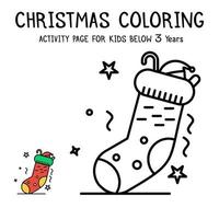 Livre d'activités de coloriage de Noël pour les enfants de moins de 3 ans vecteur