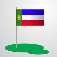 mât de drapeau de la Khakassie vecteur