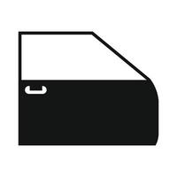 icône plate de porte de voiture noire vecteur
