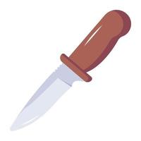 une icône du design plat de couteau vecteur