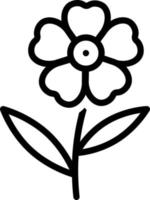 icône de ligne pour le laurier-rose vecteur