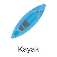 concepts de kayak à la mode vecteur