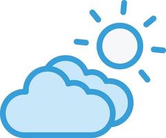 illustration de conception icône vecteur nuageux