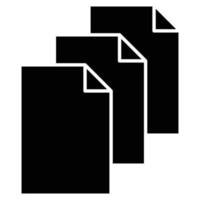 illustration d'icône de glyphe de papier. adapté à l'icône en double, copie. icône liée au document. conception vectorielle simple modifiable. pixel parfait à 32 x 32 vecteur