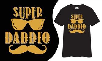 conception de t-shirt de typographie super daddio. vecteur