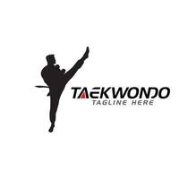 conception d'icône vectorielle de taekwondo vecteur