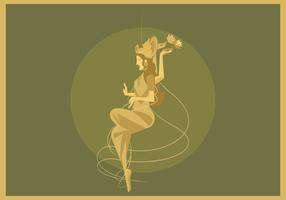 Illustration de Sitting déesse Lakshmi Vector